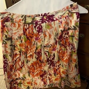 Liz Claiborne 4P A line floral Orange Purple skirt